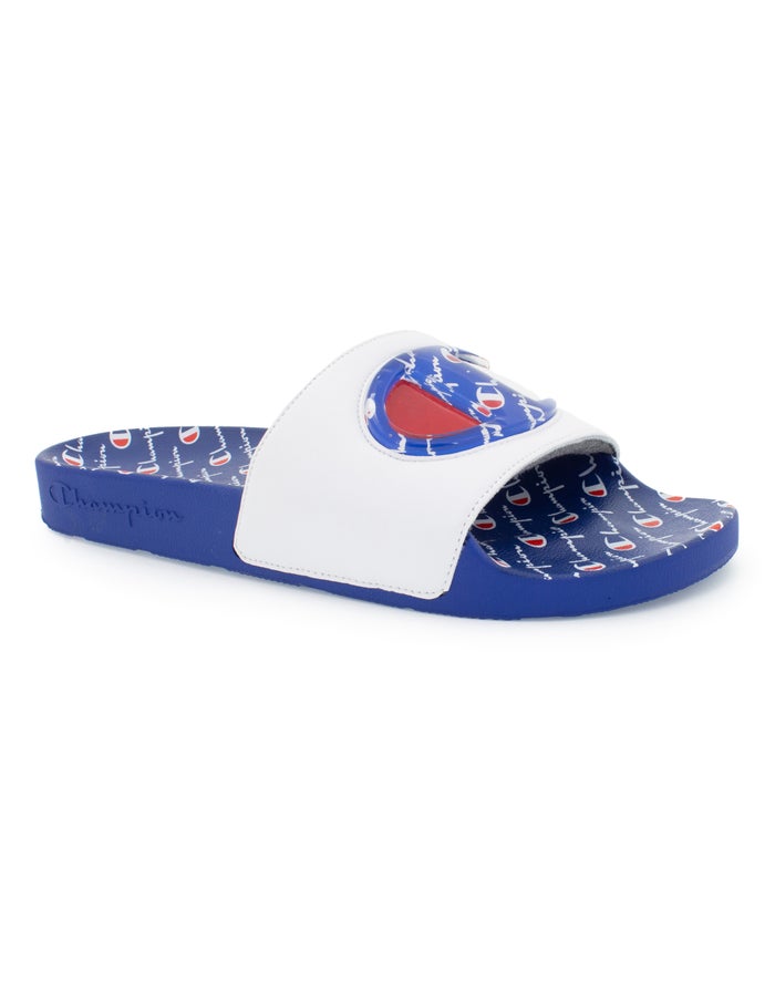 Champion Badslippers Heren - Wit/Blauw - Ipo Jellie ( 607259-SQK )